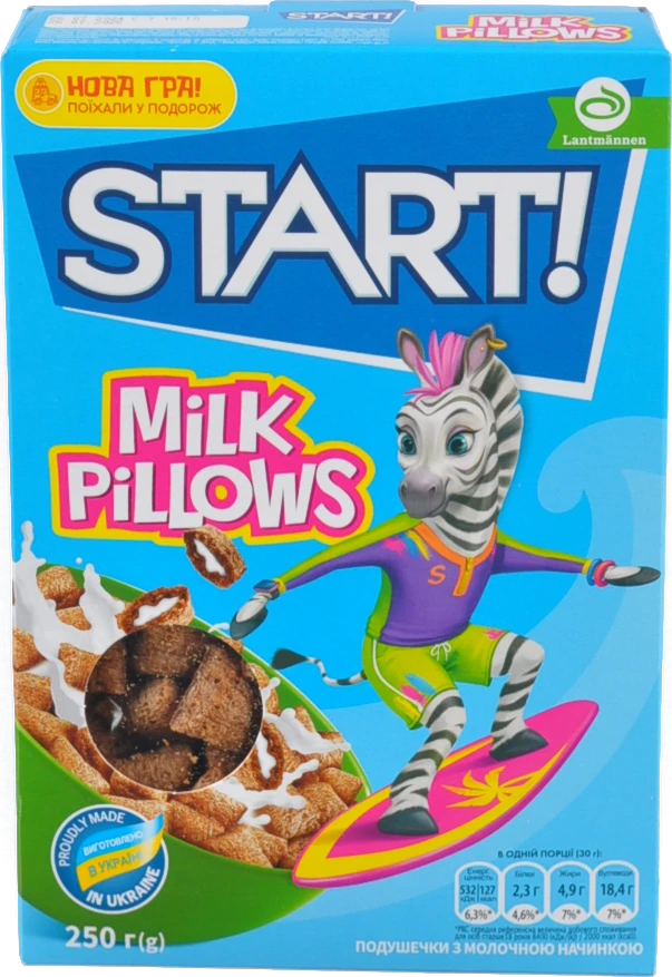 Сніданки сухі зернові Milk Pillows Start! к/у 250г