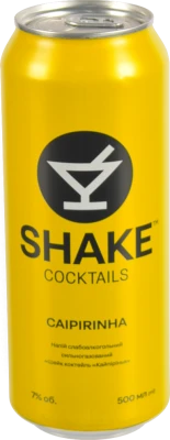 Напій слабоалкогольний 500мл 7% сильногазований Caipirinha Cocktails Shake з/б