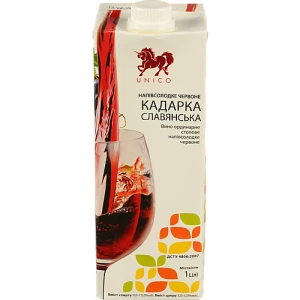 Вино Unico 1л Кадарка Славянська червоне сухе