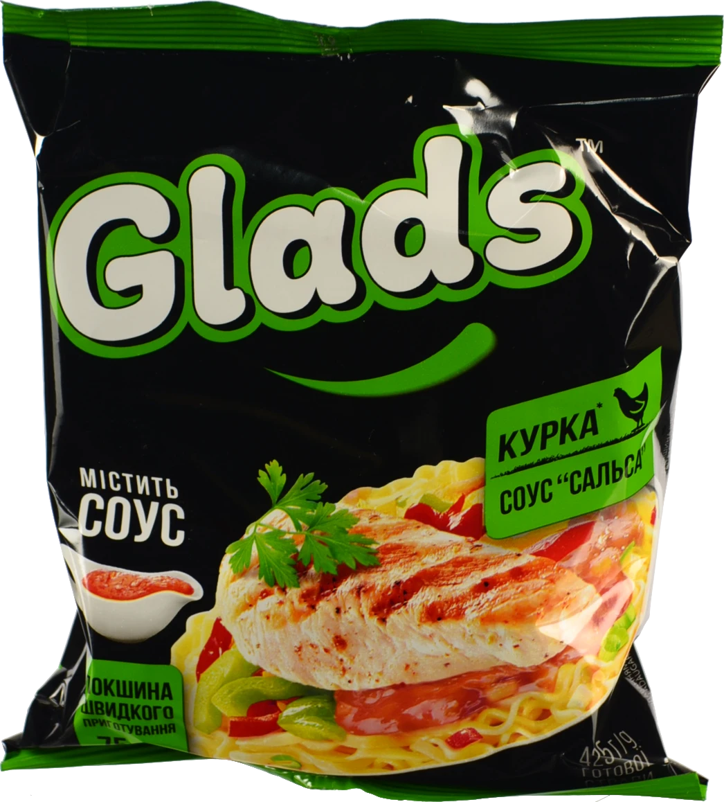 Локшина Glads 75г куряча з соусом сальса