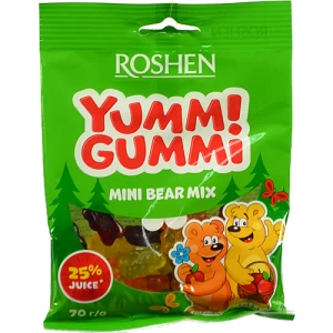 Цукерки желейні Mini Bear Mix Yummi Gummi Roshen 70г