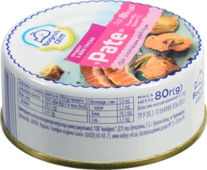 Паштет Водний Світ Pate з ікри тріски та копченого лосося 80г