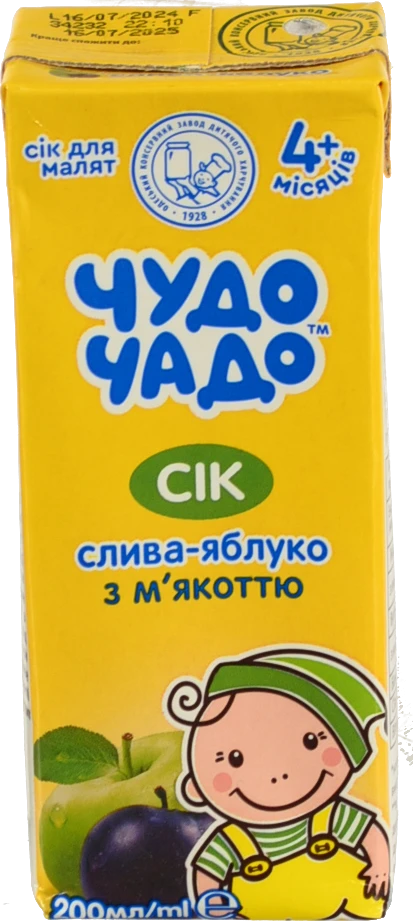 Сік Чудо-чадо Слива-Яблуко 200мл