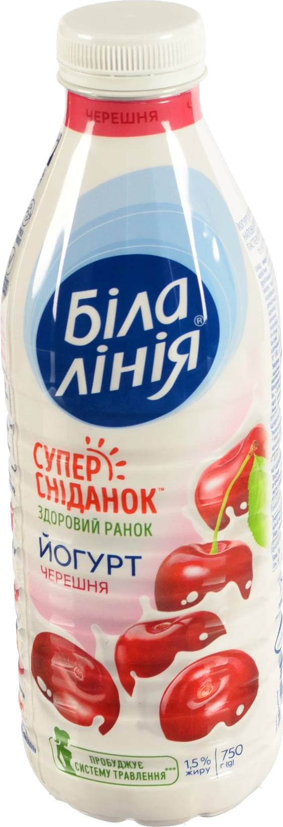 Йогурт Біла лінія 750г 1.5% Черешня