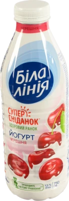 Йогурт Біла лінія 750г 1.5% Черешня