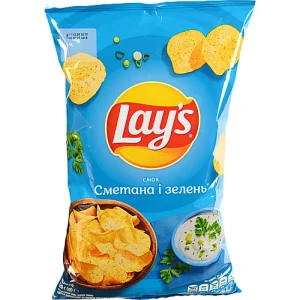 Чипси Lay's Сметана та Зелень 120г