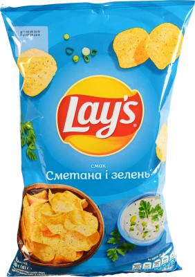 Чипси Lay's Сметана та Зелень 120г