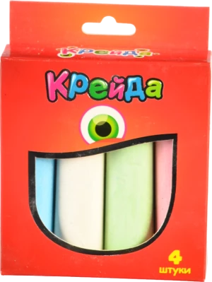 Крейда Велика кругла 4 штуки Strateg різнокольорова 50101