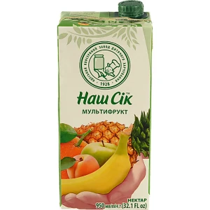 Нектар Мультифрукт Наш сік 0.95л