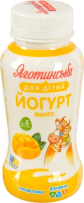 Йогурт Яготинський 185г 1.5% д.дітей манго