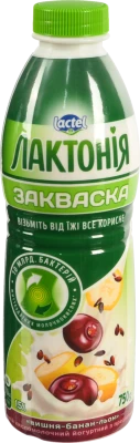 Закваска Лактонія 750г 1.5 вишня банан льон пет