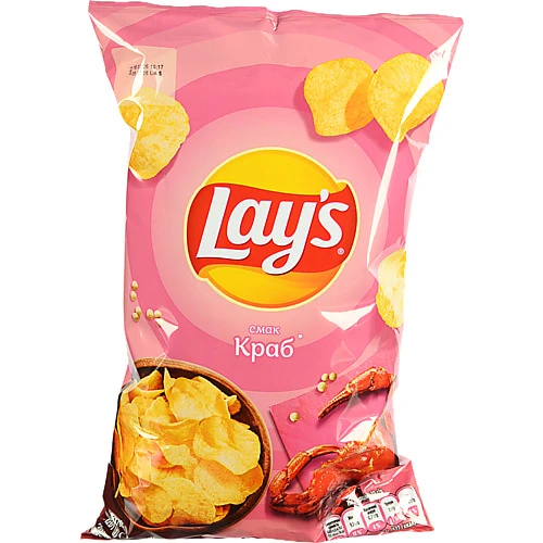 Чипси картопляні Lay's Краб 120г