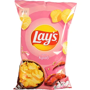 Чипси картопляні Lay's Краб 120г