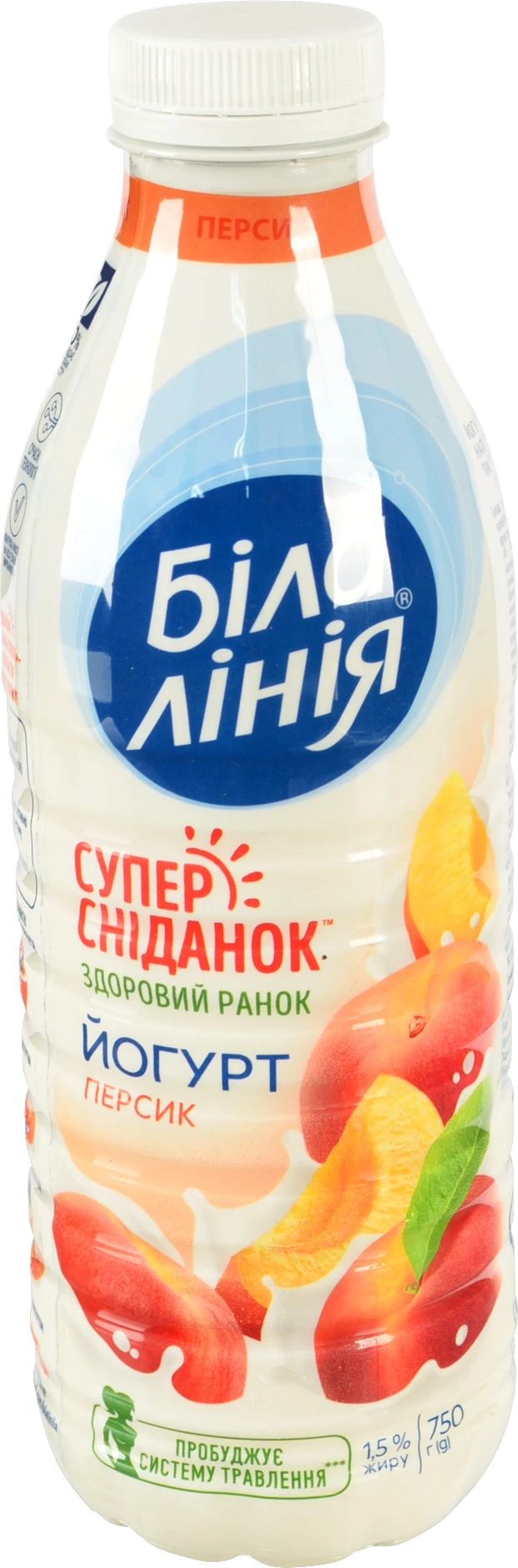 Йогурт Біла лінія 750г 1.5% персик