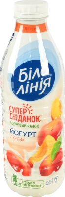 Йогурт Біла лінія 750г 1.5% персик