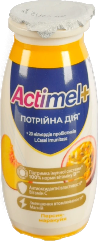 Продукт к.м Актімель 100г 1.4% персик маракуйя