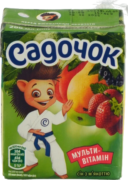Сік Садочок 0.2л мультивітамін