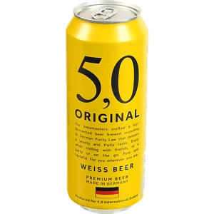 Пиво 5.0 0.5л 5 original weiss світле нефiльтроване з.б