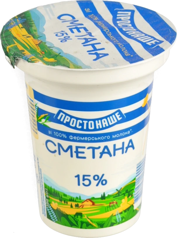 Сметана 15% Простонаше ст 300г