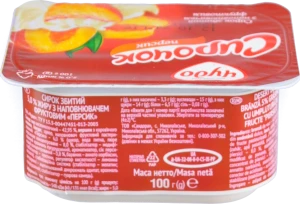 Сирок 5% збитий Персик Чудо ст 100г