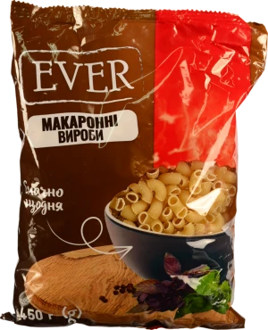 Макарони Ever 450г ріжкі гладенькі