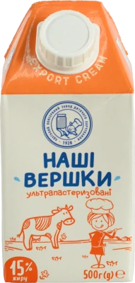Вершки Наші вершки 500г 15%