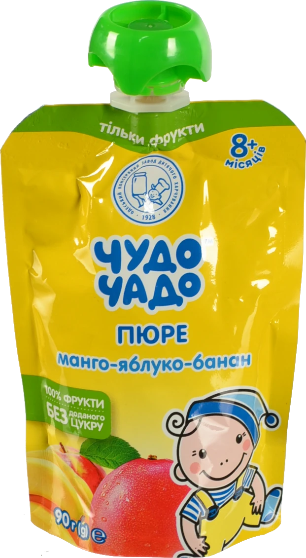 Пюре для дітей від 8міс Манго-яблуко-банан Чудо-чадо д/п 90г