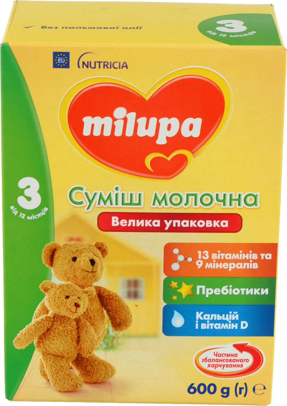 Суміш молочна суха Milupa Нутриція 3 для дітей від 12 міс. 600г