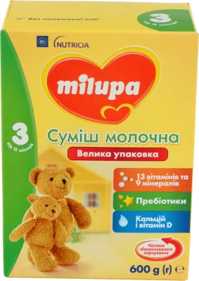 Суміш молочна суха Milupa Нутриція 3 для дітей від 12 міс. 600г