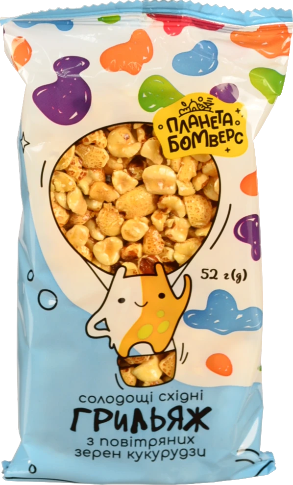 Грильяж Планета Бомверс 52г кукурудзяний