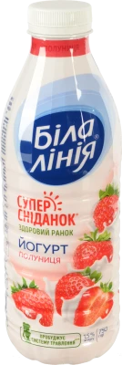 Йогурт Біла лінія 750г 1.5% полуниця