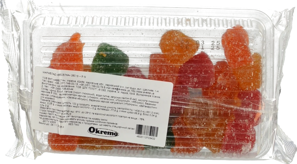 Мармелад Okremo 260г веселка