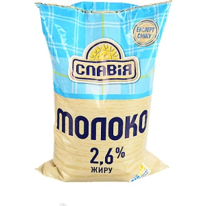 Молоко Славія 0.9л 2.6% пастеризоване