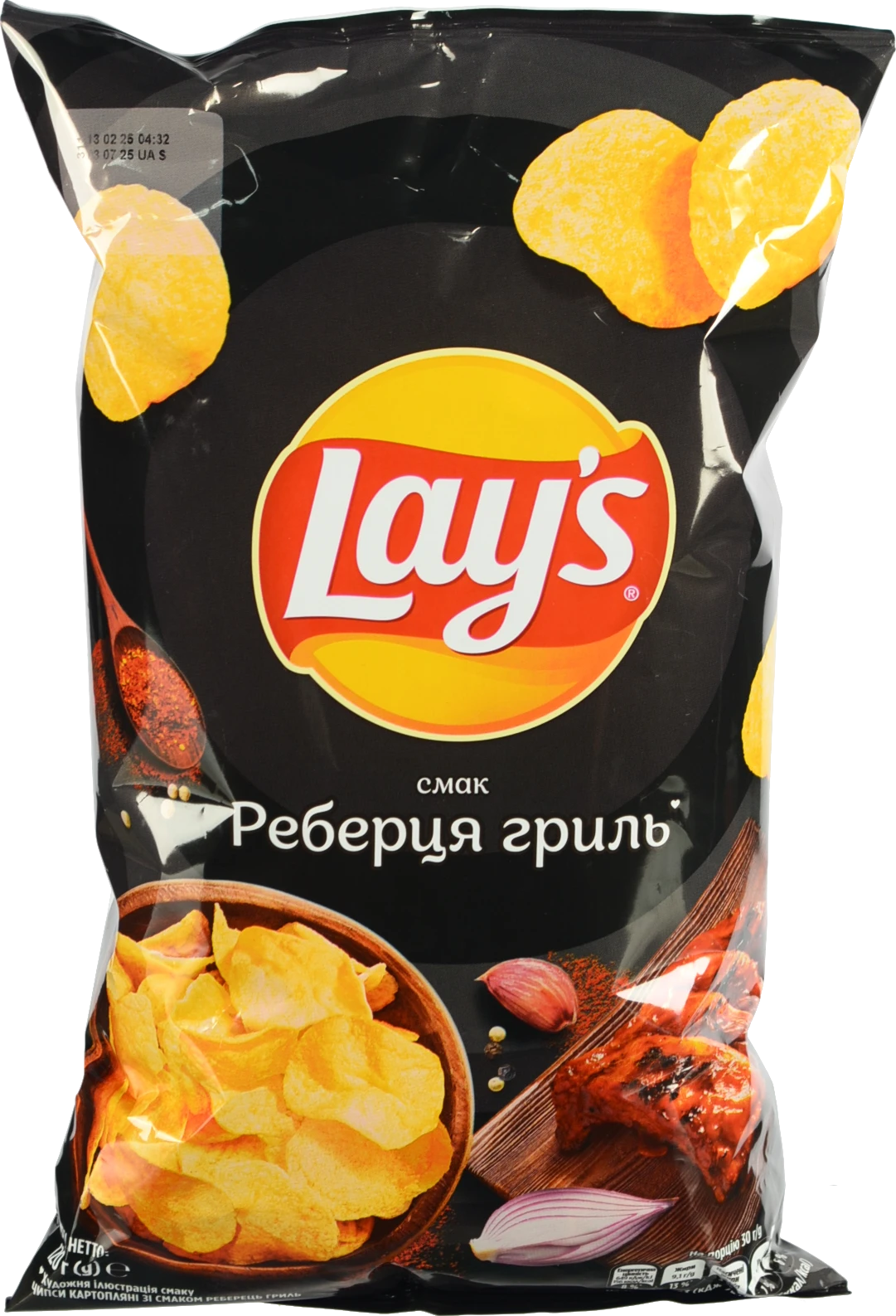 Чіпси Lay's Реберця гриль 120г