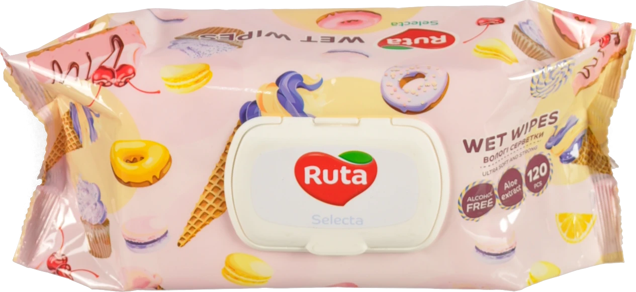 Серветки вологі Selecta Ruta 120шт