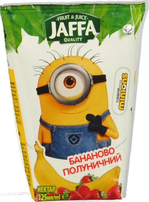 Нектар стерилізований Бананово-полуничний Minions Jaffa т/п 125мл