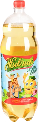 Напій безалкогольний сильногазований з соком яблука Живчик п/пл 2л