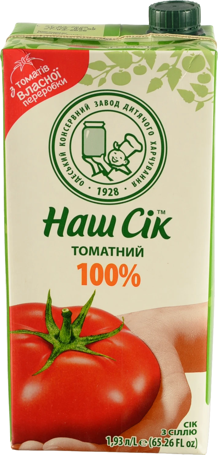 Сік томатний з сіллю Наш сік 1.93л