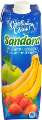 Нектар Сандора 0.95л банан яблуко полуниця