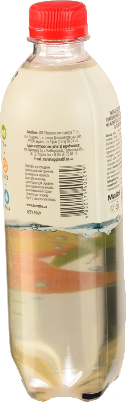 Напій Buvette Healthy tea 0.5л білий чай абрикос інжир