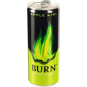 Напій енергетичний безалкогольний сильногазований Apple-kiwi Burn з/б 250мл
