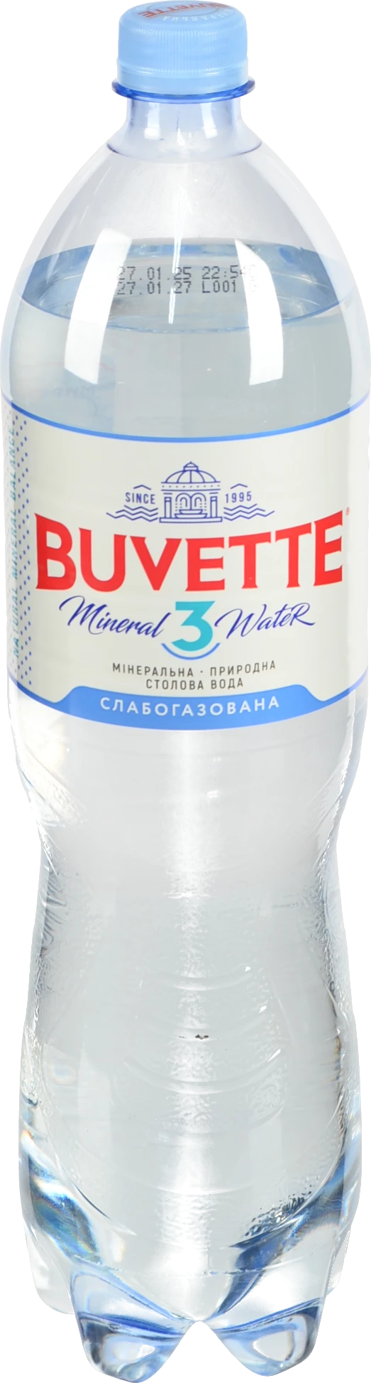 Вода мінеральна слабогазована №3 Buvette 1.5л