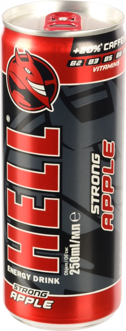 Напій енергетичний безалкогольний газований Strong Applе Hell з/б 250мл