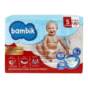 Підгузники для дітей 11-25кг 5 Bambik 40шт