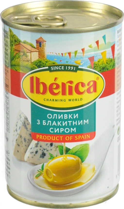 Оливки Iberica 300г з блакитним сиром